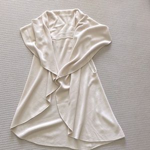 Long sweater vest (2 colors available | cream and grey)